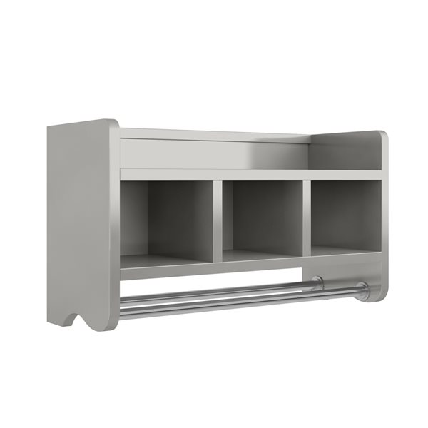 Alaterre Grey Wood Wall Mount Bathroom Shelf ABSS0040 | RONA