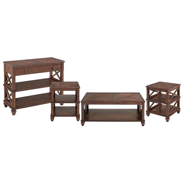 Alaterre Stockbridge Cherry Pine Formal Accent Table Set - 4-Piece