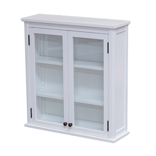 Alaterre Dorset 27-in W x 29-in H x 9-in D White Bathroom Wall Cabinet