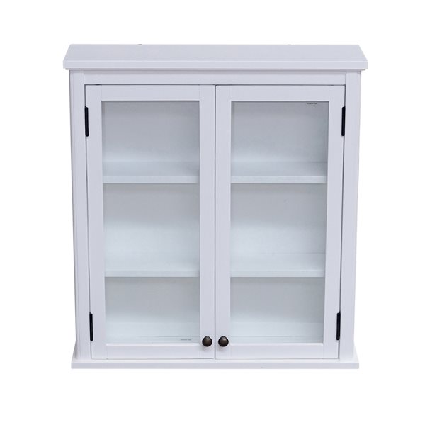 Alaterre Dorset 27-in W x 29-in H x 9-in D White Bathroom Wall Cabinet