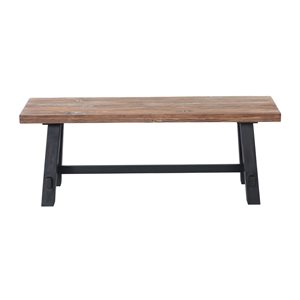 Alaterre Adam Rustic Brown and Black Accent Bench