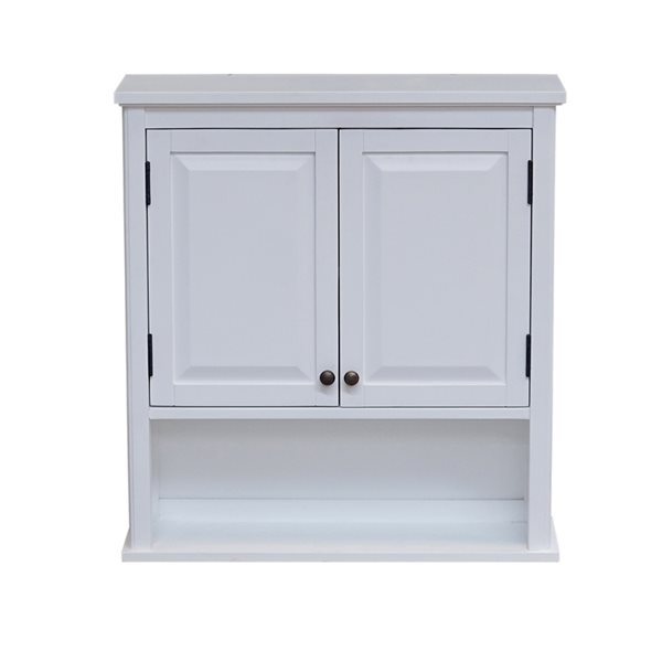 Alaterre Dorset 27-in W x 38-in H x 9-in D White Bathroom Wall Cabinet