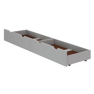 Alaterre Chestnut Composite Wood Wheeled Underbed Storage Drawers - Set of 2
