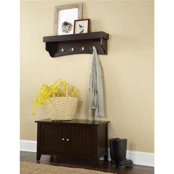 Alaterre Furniture Ryegate Natural 10-Hook Coat Rack in the Coat Racks &  Stands department at