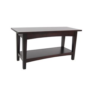Alaterre Shaker Cottage Rustic Espresso Accent Bench