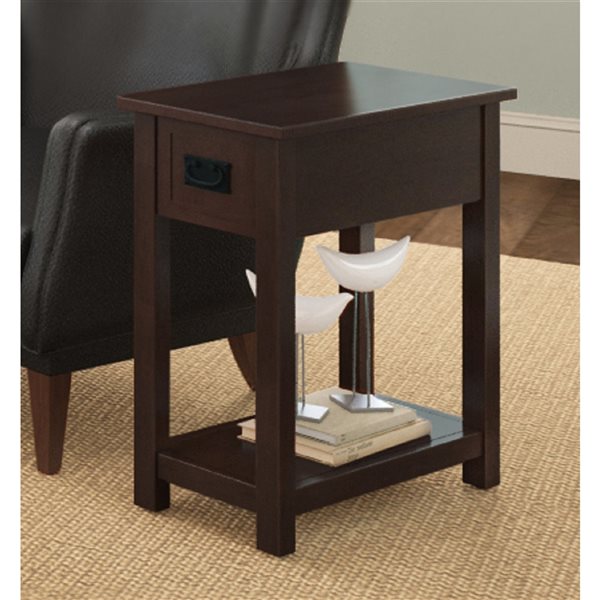 Alaterre Mission Espresso Rectangular Wood End Table