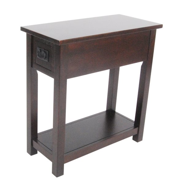 Alaterre Mission Espresso Rectangular Wood End Table