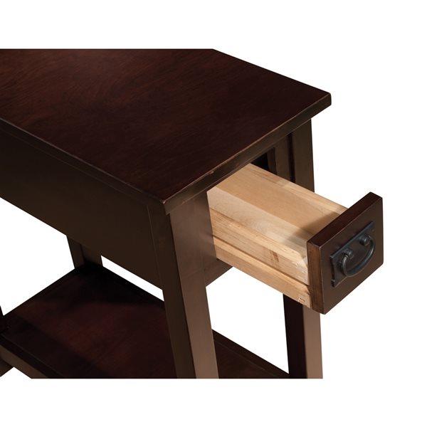 Alaterre Mission Espresso Rectangular Wood End Table