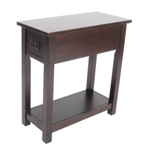 Alaterre Mission Espresso Rectangular Wood End Table