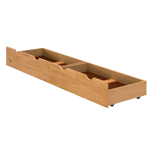 Alaterre Cinnamon Composite Wood Wheeled Underbed Storage Drawers - Set of 2