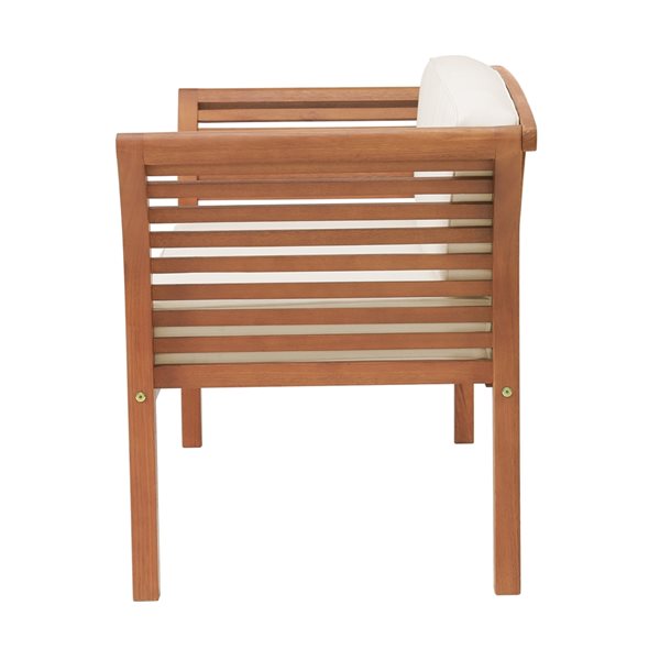 Alaterre Stamford 57-in W x 31-in L Natural Wood Outdoor Bench