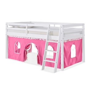 Alaterre Roxy White and Pink Toddler Bed with Tent