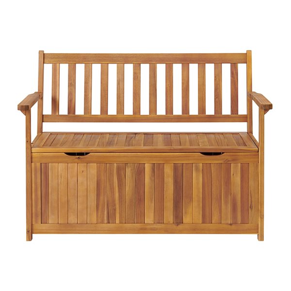 Alaterre Londonderry 47-in W x 34-in L Natural Wood Outdoor Bench with Storage