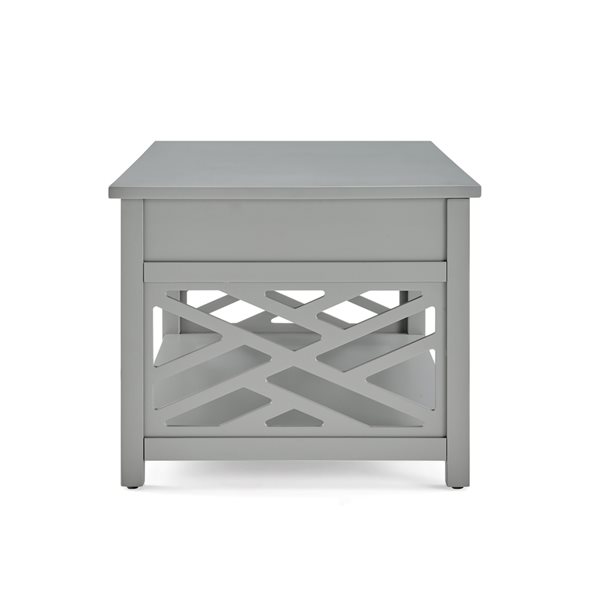 Alaterre Coventry Grey Pine Accent Table Set - 3-Piece