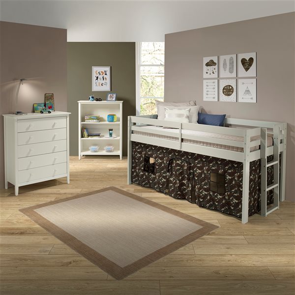 Alaterre Jasper Dove Grey and Green Camo Toddler Bed with Tent