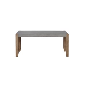 Alaterre Newport Rustic Grey and Brown Accent Bench
