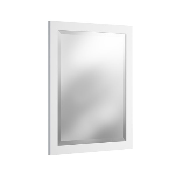 Alaterre 24-in White Rectangular Bathroom Mirror