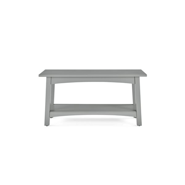Alaterre Coventry Grey 4-Hook Hook Rack with Shelf and Bench