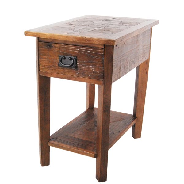 Alaterre Revive Brown Wood Rectangular End Table