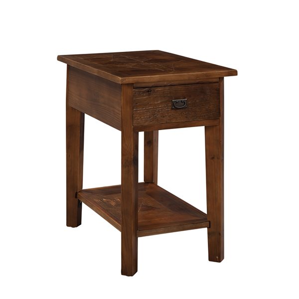 Alaterre Revive Brown Wood Rectangular End Table