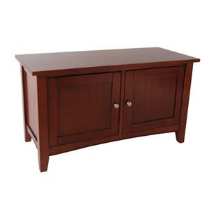 Alaterre Shaker Cottage Rustic Cherry Accent Bench with Integrated Storage