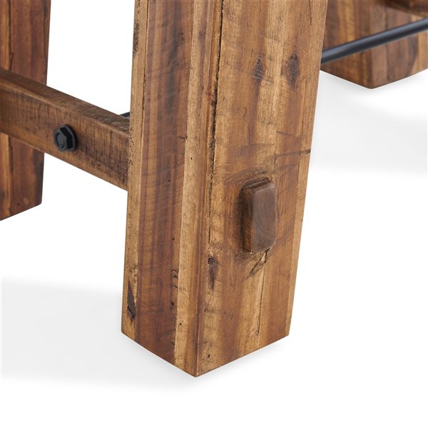 Alaterre Durango Dark Brown Wood Rectangular End Table