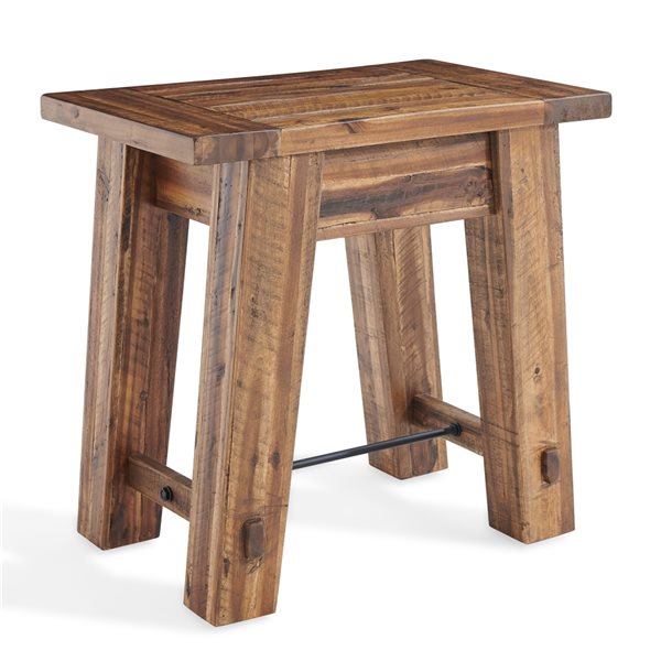 Alaterre Durango Dark Brown Wood Rectangular End Table