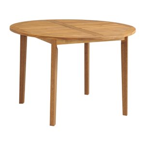 Alaterre Manchester Round Outdoor Dining Table 47-in W x 47-in L
