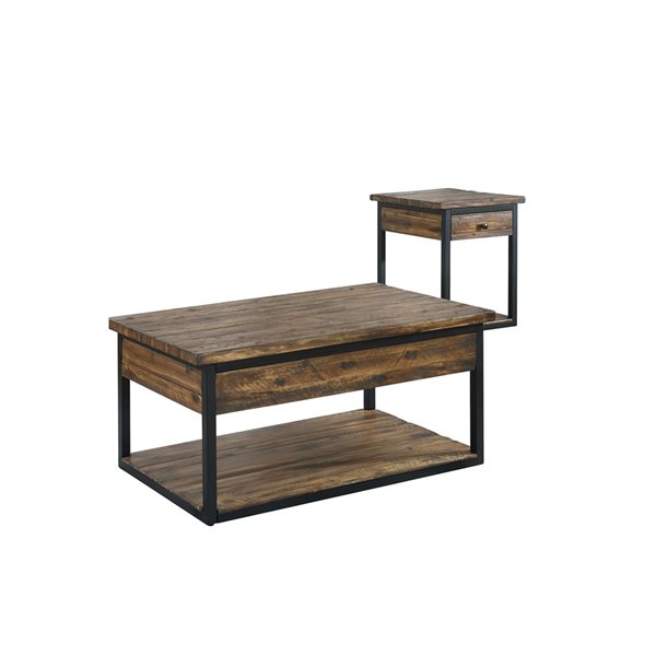 Alaterre Claremont Brown Acacia Colonial Accent Table Set - 2-Piece