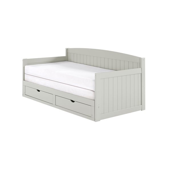 Alaterre Harmony Dove Grey Twin Day Bed with King Conversion