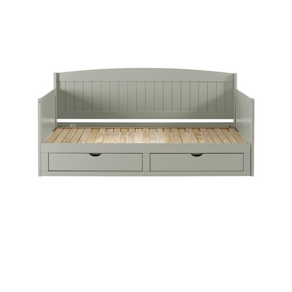 Alaterre Harmony Dove Grey Twin Day Bed with King Conversion