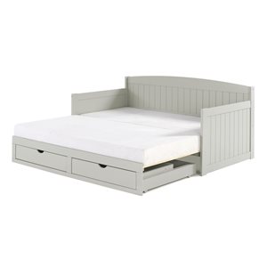 Alaterre Harmony Dove Grey Twin Day Bed with King Conversion