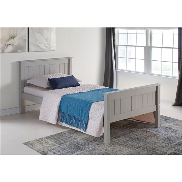 Alaterre Harmony Dove Grey Twin Platform Bed