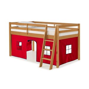 Alaterre Roxy Cinnamon and Red Toddler Bed with Tent