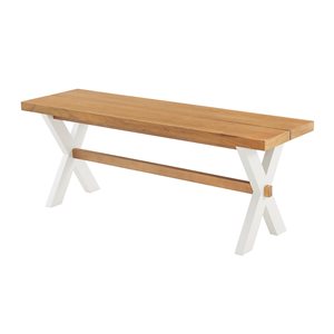 Alaterre Chelsea Rustic Brown and White Accent Bench