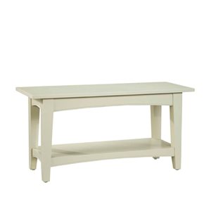 Alaterre Shaker Cottage Rustic Sand Accent Bench