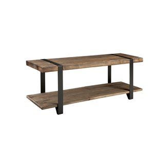 Alaterre Modesto Rustic Brown and Black Accent Bench