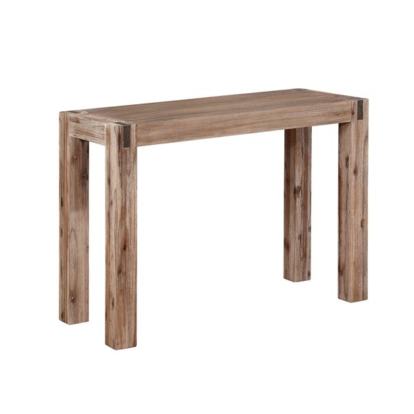 Alaterre Woodstock Bushed Driftwood Rustic Console Table