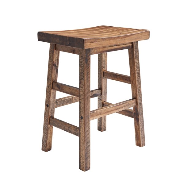 Alaterre Durango Dark Brown 26-in Counter Height Stool