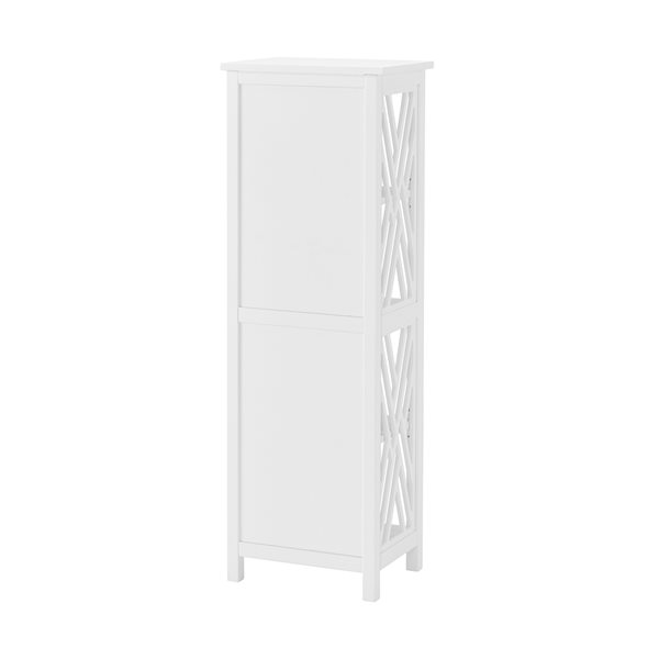 Alaterre Coventry White 4-Tier Wood Freestanding Bathroom Shelf