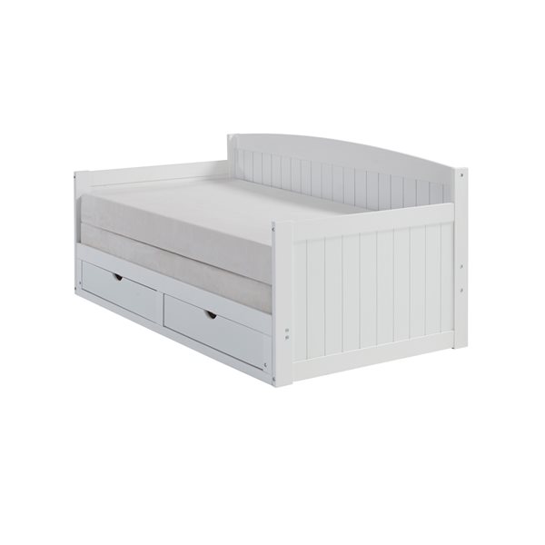 Alaterre Harmony White Twin Day Bed with King Conversion