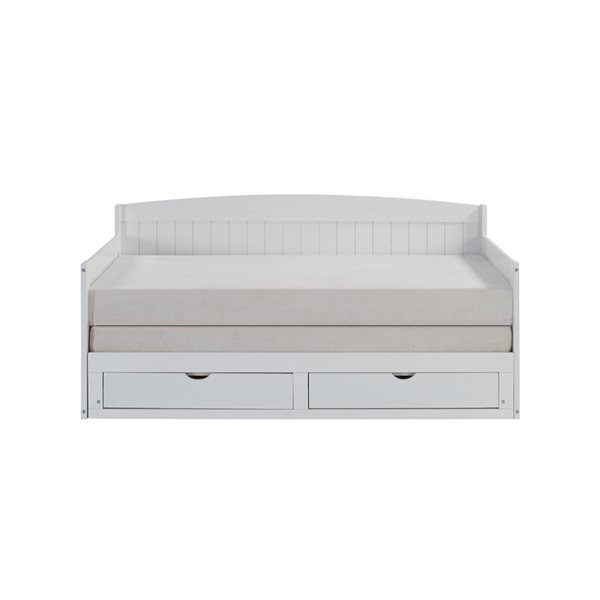 Alaterre Harmony White Twin Day Bed with King Conversion AJHO11WH RONA