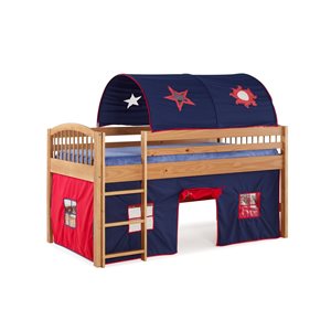 Alaterre Addison Cinnamon, Blue and Red Toddler Bed with Tent