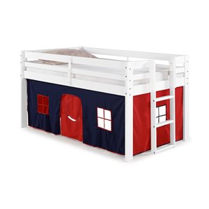 Alaterre Jasper White, Blue and Red Toddler Bed with Tent