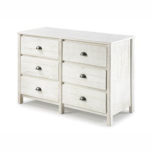 Alaterre Rustic Rustic White Pine 6-Drawer Double Dresser