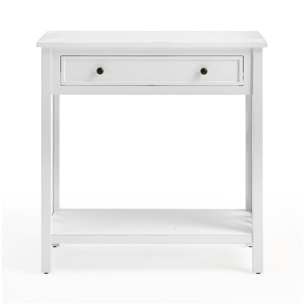 Alaterre Coventry White Rustic Console Table