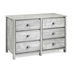 Alaterre Rustic Rustic Grey Pine 6-Drawer Double Dresser