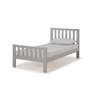 Alaterre Aurora Dove Grey Twin Frame Bed