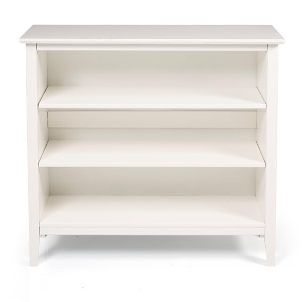 Alaterre Simplicity 3-Shelf White Wood Bookcase