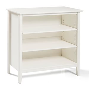 Alaterre Simplicity 3-Shelf White Wood Bookcase